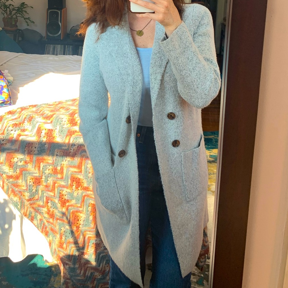 Pink Clover Hayley Grey Double Pocket Coatigan